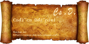 Csécs Dániel névjegykártya
